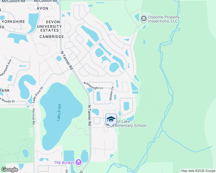 map of restaurants, bars, coffee shops, grocery stores, and more near 14540 Kristenright Lane in Orlando