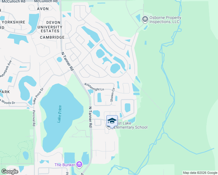 map of restaurants, bars, coffee shops, grocery stores, and more near 14540 Kristenright Lane in Orlando