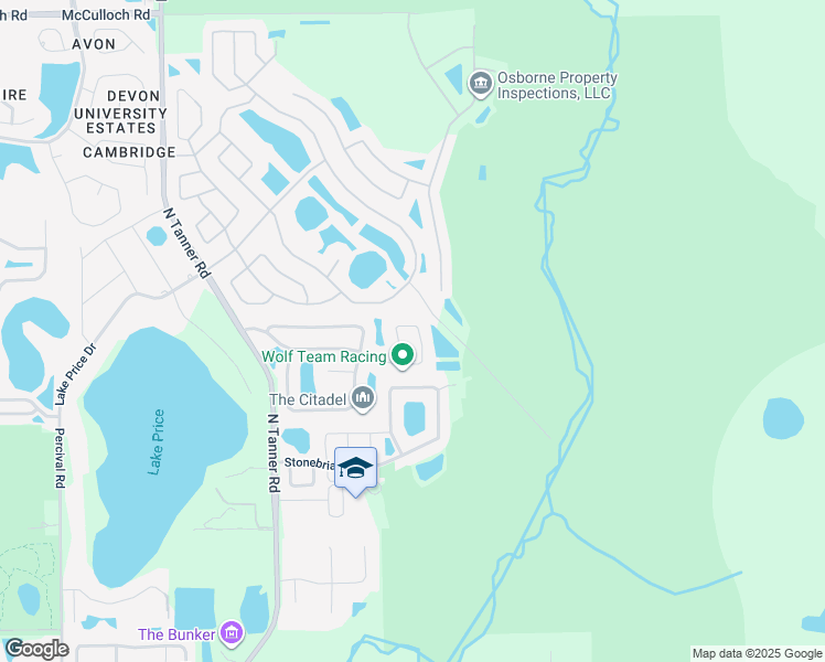 map of restaurants, bars, coffee shops, grocery stores, and more near 14697 Kristenright Lane in Orlando