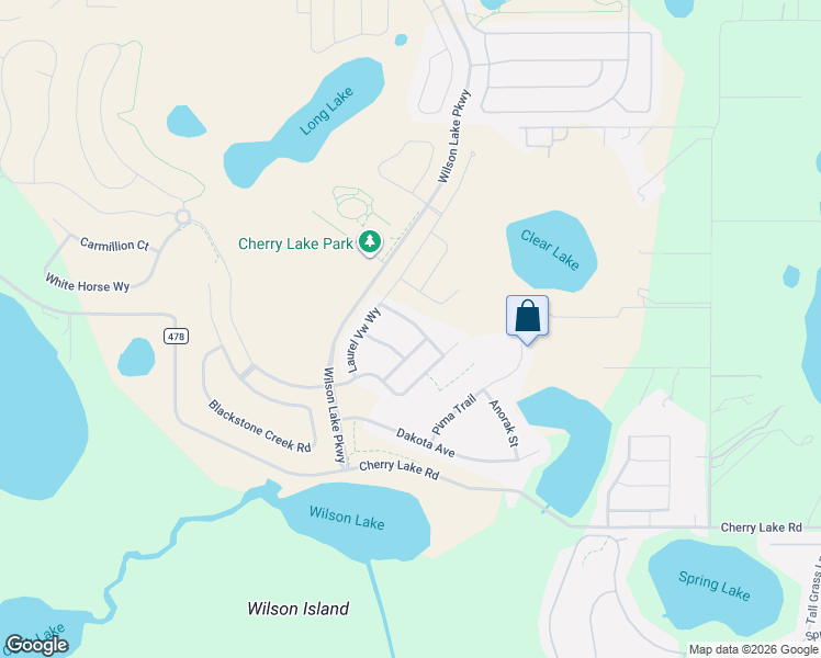 map of restaurants, bars, coffee shops, grocery stores, and more near 602 Silverthorn Place in Groveland