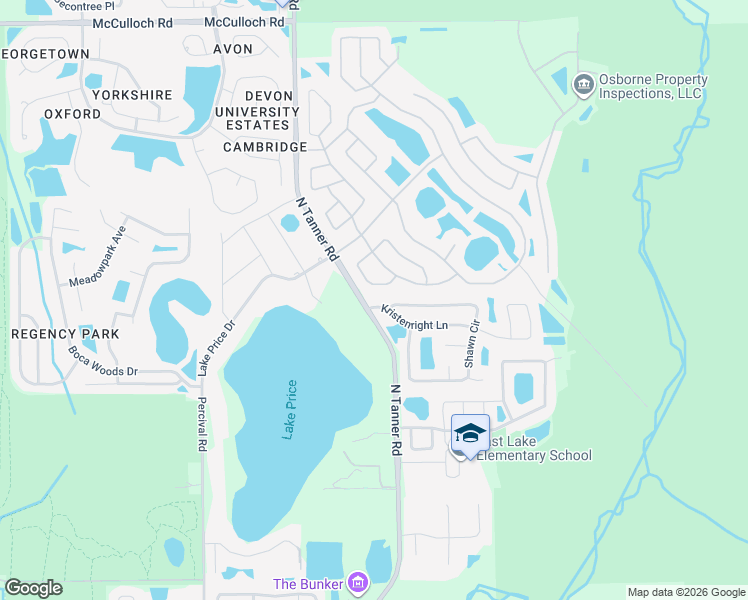map of restaurants, bars, coffee shops, grocery stores, and more near 14405 Kristenright Lane in Orlando