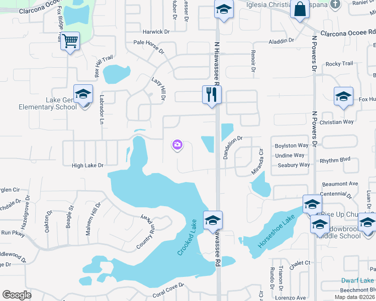 map of restaurants, bars, coffee shops, grocery stores, and more near 4754 Rolling Oak Dr in Orlando