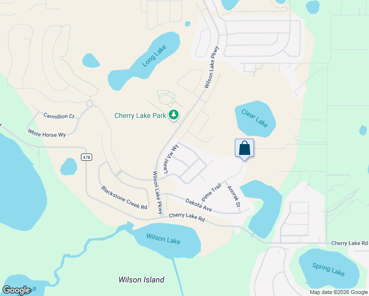 map of restaurants, bars, coffee shops, grocery stores, and more near 602 Silverthorn Place in Groveland