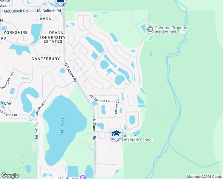 map of restaurants, bars, coffee shops, grocery stores, and more near 4032 Iveyglen Avenue in Orlando