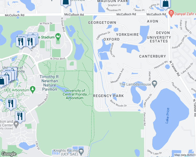 map of restaurants, bars, coffee shops, grocery stores, and more near 4237 Forest Island Drive in Orlando