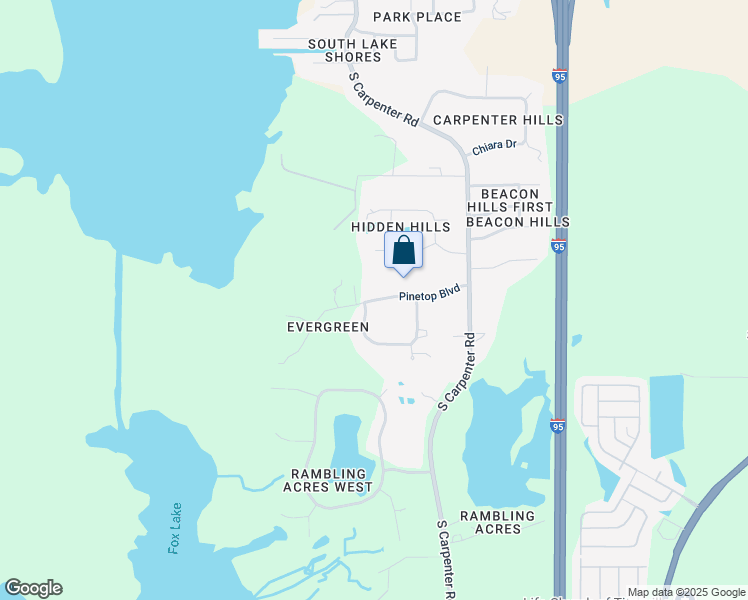 map of restaurants, bars, coffee shops, grocery stores, and more near 3923 Pinetop Boulevard in Titusville