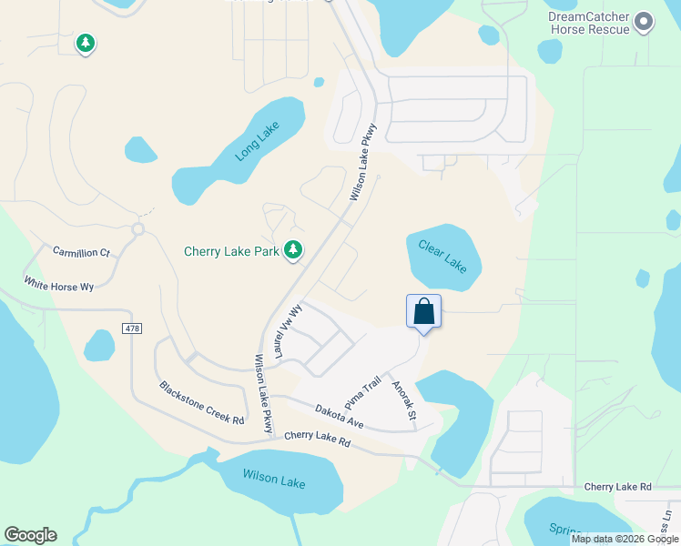 map of restaurants, bars, coffee shops, grocery stores, and more near 609 Silverthorn Place in Groveland