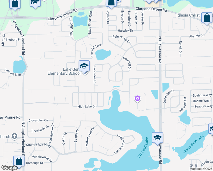 map of restaurants, bars, coffee shops, grocery stores, and more near 7012 Ochopee Court in Orlando