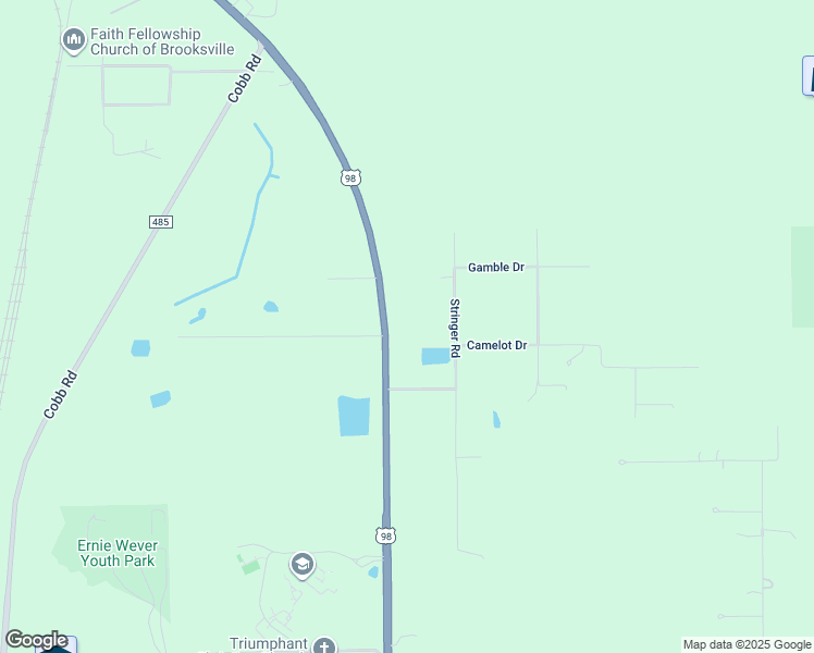 map of restaurants, bars, coffee shops, grocery stores, and more near 12196 Ponce De Leon Boulevard in Brooksville