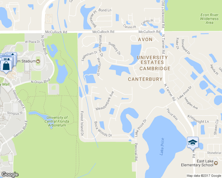 map of restaurants, bars, coffee shops, grocery stores, and more near 13801 Valleybrooke Lane in Orlando