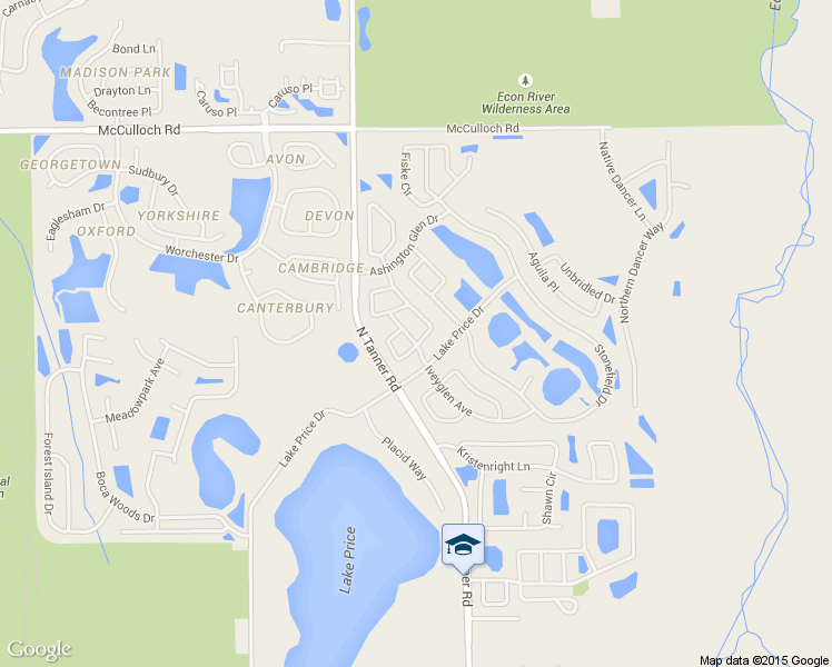 map of restaurants, bars, coffee shops, grocery stores, and more near 4308 Iveyglen Avenue in Orlando