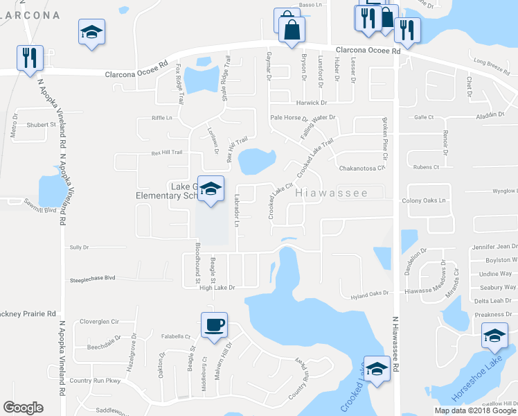 map of restaurants, bars, coffee shops, grocery stores, and more near 7328 Woodworth Way in Orlando