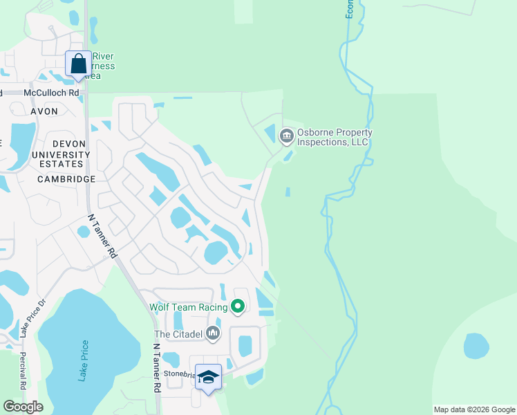 map of restaurants, bars, coffee shops, grocery stores, and more near 4521 Northern Dancer Way in Orlando