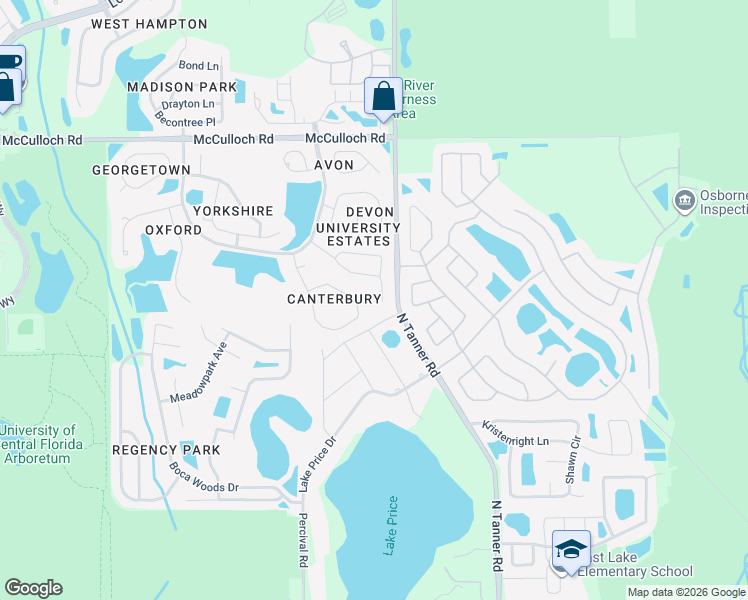 map of restaurants, bars, coffee shops, grocery stores, and more near 14878 Bonnybridge Drive in Orlando