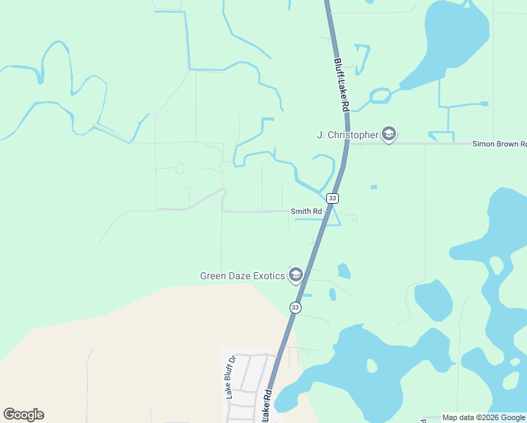 map of restaurants, bars, coffee shops, grocery stores, and more near 3927 Smith Road in Groveland