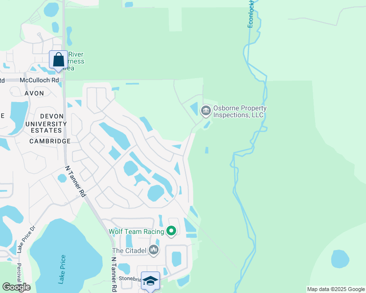 map of restaurants, bars, coffee shops, grocery stores, and more near 4521 Northern Dancer Way in Orlando