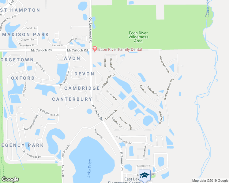 map of restaurants, bars, coffee shops, grocery stores, and more near 4409 Stonemeadow Drive in Orlando