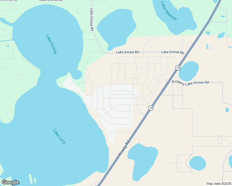 map of restaurants, bars, coffee shops, grocery stores, and more near 17766-17806 Lake Lucy Lane in Groveland