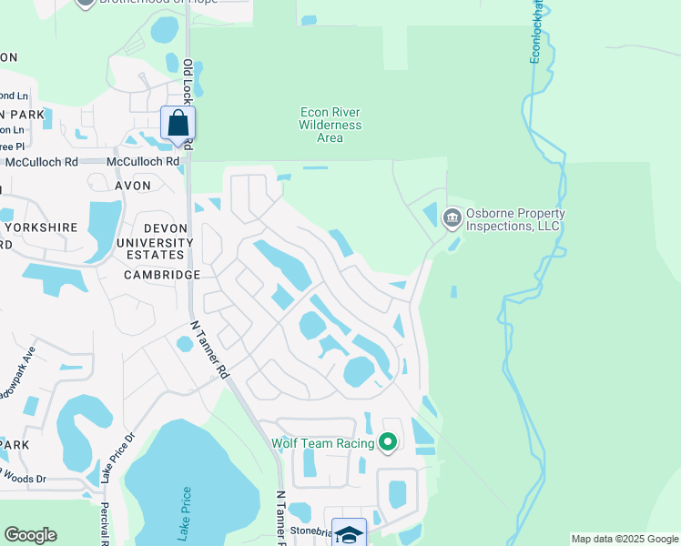 map of restaurants, bars, coffee shops, grocery stores, and more near 4699 Aguila Place in Orlando