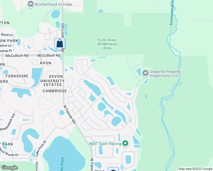 map of restaurants, bars, coffee shops, grocery stores, and more near 4738 Aguila Place in Orlando