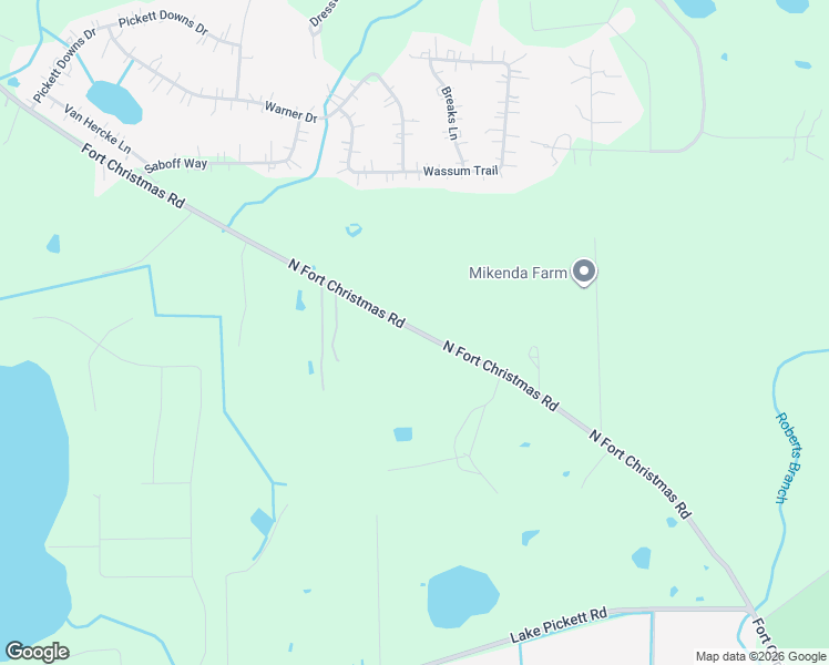 map of restaurants, bars, coffee shops, grocery stores, and more near 4850 North Fort Christmas Road in Christmas