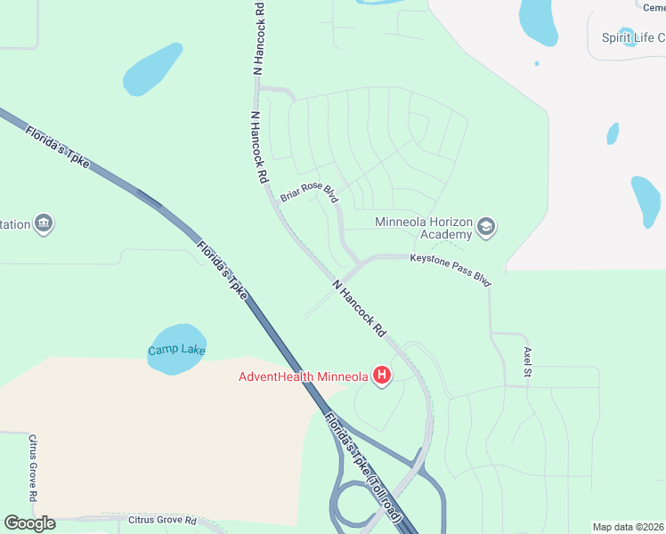 map of restaurants, bars, coffee shops, grocery stores, and more near North Hancock Road in Lake County