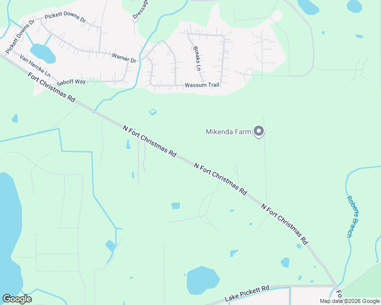 map of restaurants, bars, coffee shops, grocery stores, and more near 4850 North Fort Christmas Road in Christmas