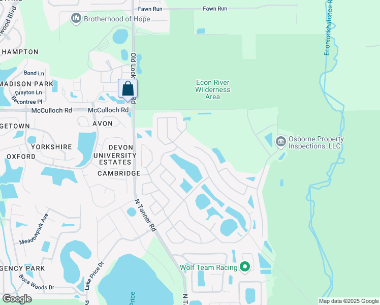 map of restaurants, bars, coffee shops, grocery stores, and more near 3624 Stonefield Drive in Orlando