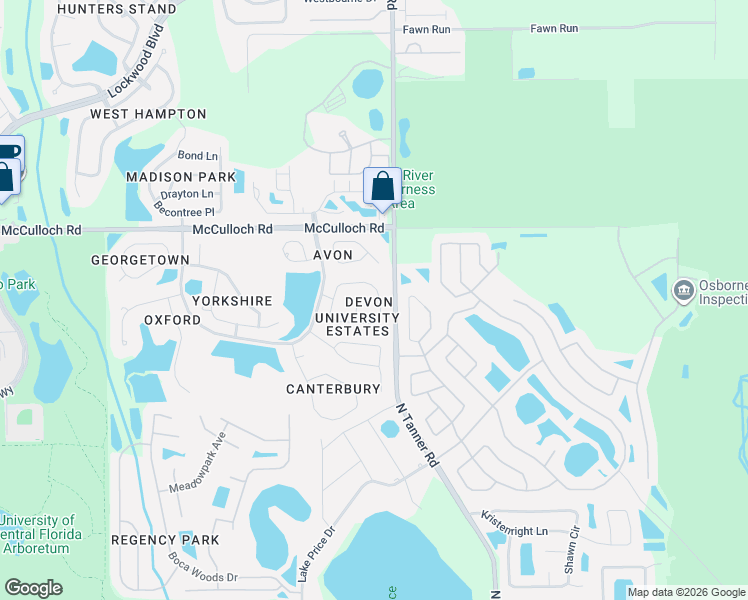 map of restaurants, bars, coffee shops, grocery stores, and more near 14931 Faversham Circle in Orlando
