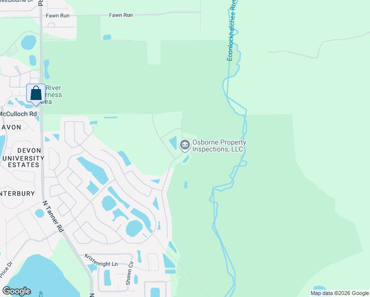 map of restaurants, bars, coffee shops, grocery stores, and more near 4749 Northern Dancer Way in Orlando