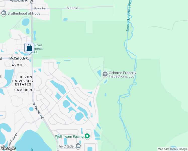 map of restaurants, bars, coffee shops, grocery stores, and more near 4843 Native Dancer Lane in Orlando