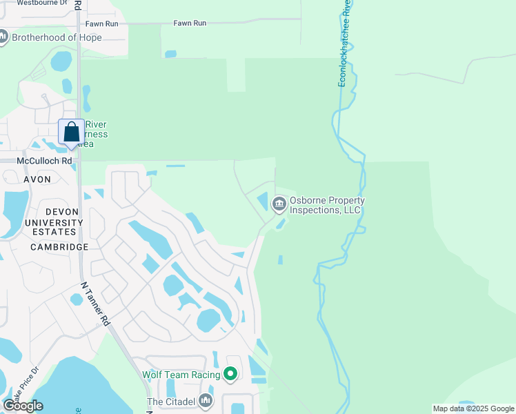 map of restaurants, bars, coffee shops, grocery stores, and more near 4843 Native Dancer Lane in Orlando
