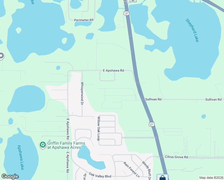 map of restaurants, bars, coffee shops, grocery stores, and more near 2316 Zaltana Circle in Clermont