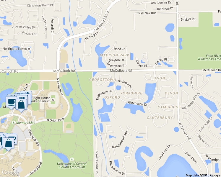 map of restaurants, bars, coffee shops, grocery stores, and more near 4826 Eaglesham Drive in Orlando
