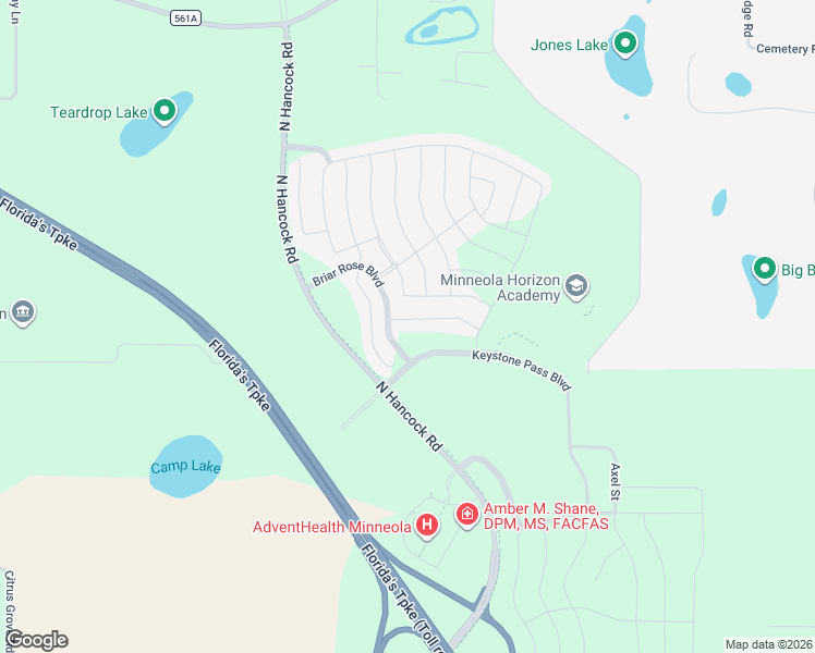 map of restaurants, bars, coffee shops, grocery stores, and more near North Hancock Road in Lake County