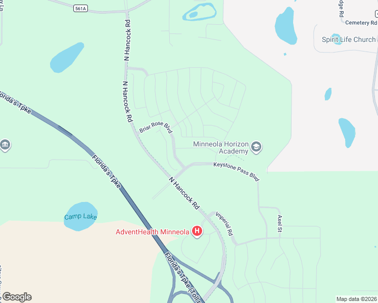 map of restaurants, bars, coffee shops, grocery stores, and more near North Hancock Road in Lake County