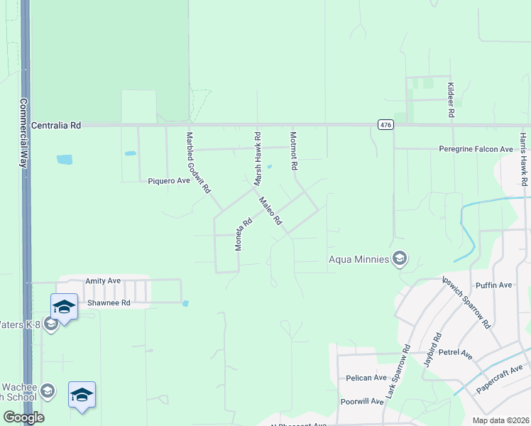 map of restaurants, bars, coffee shops, grocery stores, and more near 12498 Moneta Road in Brooksville