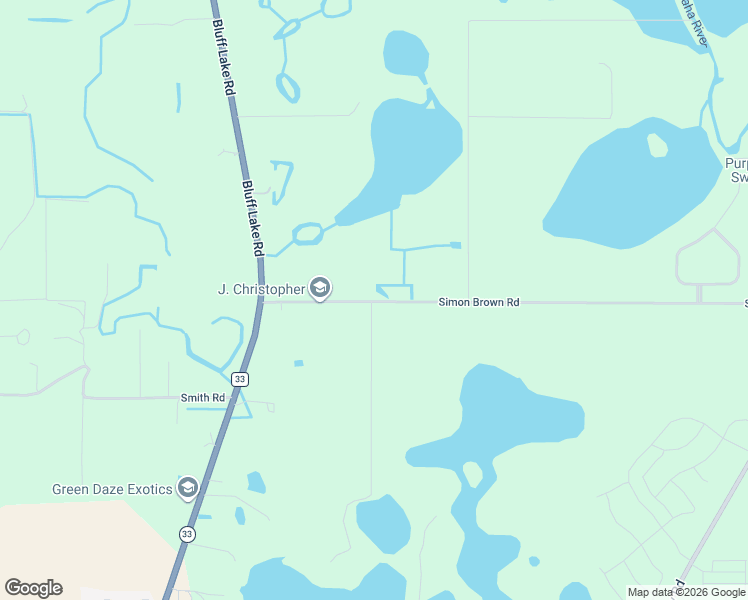 map of restaurants, bars, coffee shops, grocery stores, and more near 4454 Simon Brown Road in Groveland