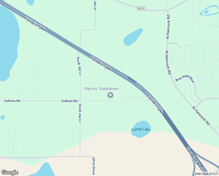 map of restaurants, bars, coffee shops, grocery stores, and more near 13415 Sullivan Road in Minneola