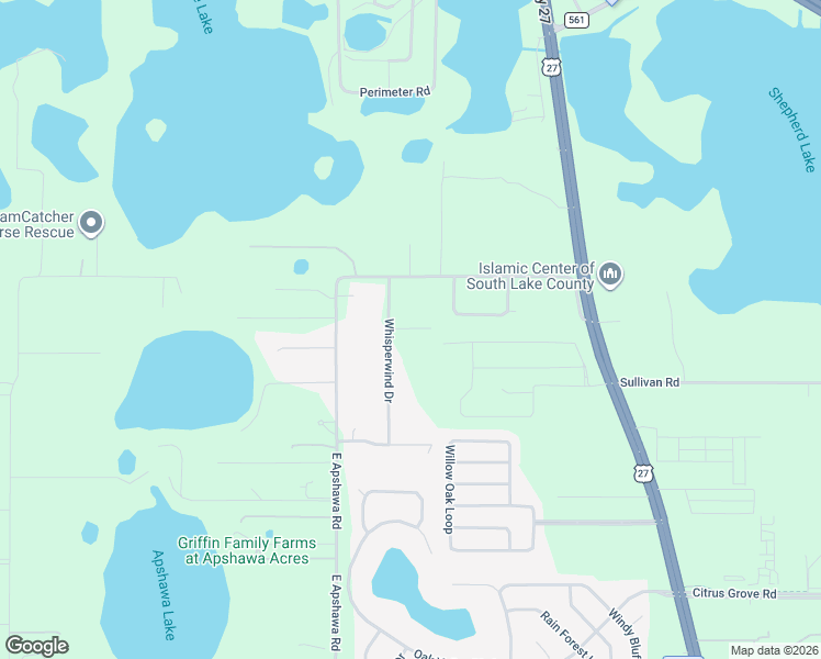map of restaurants, bars, coffee shops, grocery stores, and more near 11521 Kanuba Court in Clermont