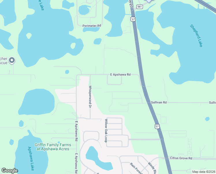 map of restaurants, bars, coffee shops, grocery stores, and more near 2329 Zaltana Circle in Minneola