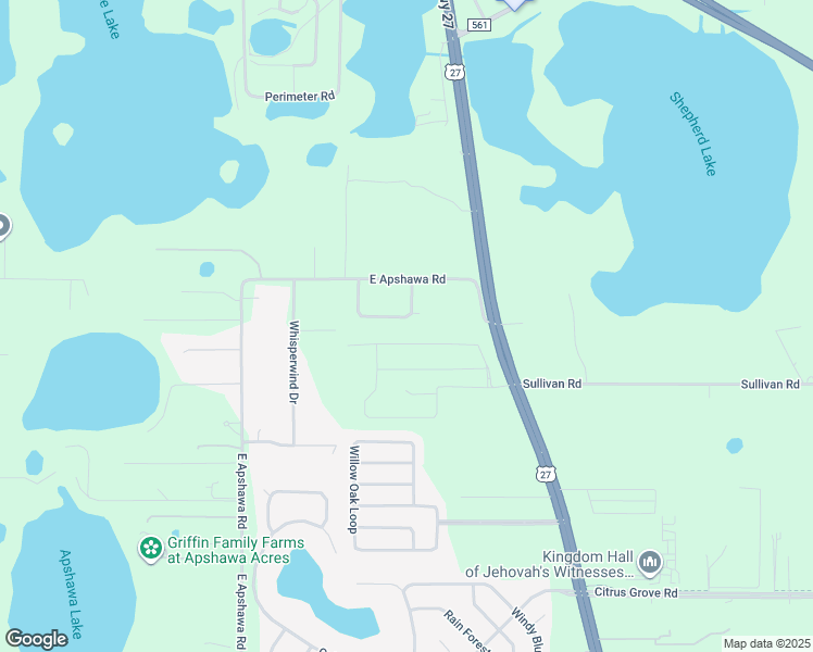 map of restaurants, bars, coffee shops, grocery stores, and more near 2316 Zaltana Circle in Clermont