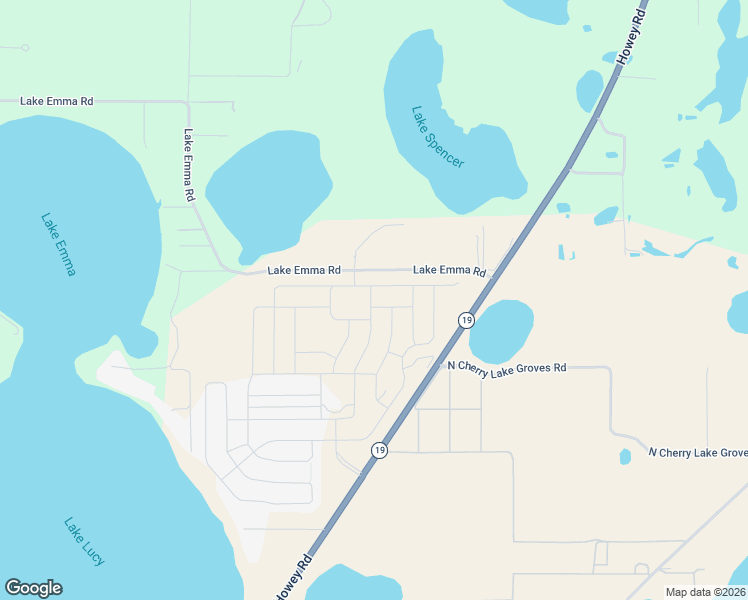 map of restaurants, bars, coffee shops, grocery stores, and more near 7126 Lake Emma Road in Groveland