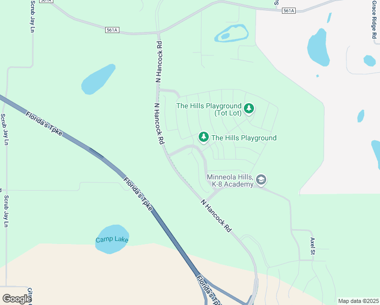 map of restaurants, bars, coffee shops, grocery stores, and more near North Hancock Road in Lake County