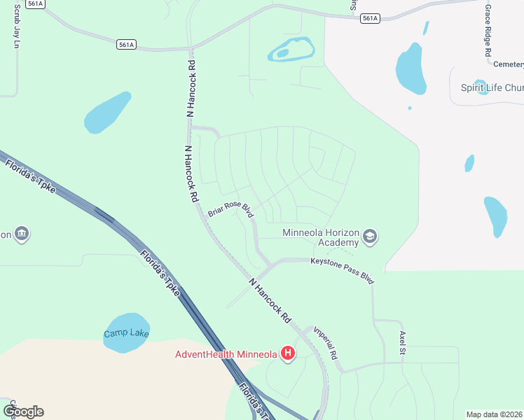 map of restaurants, bars, coffee shops, grocery stores, and more near North Hancock Road in Lake County