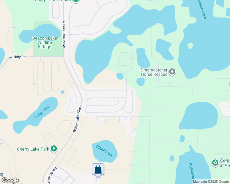 map of restaurants, bars, coffee shops, grocery stores, and more near 173 Silver Maple Road in Groveland