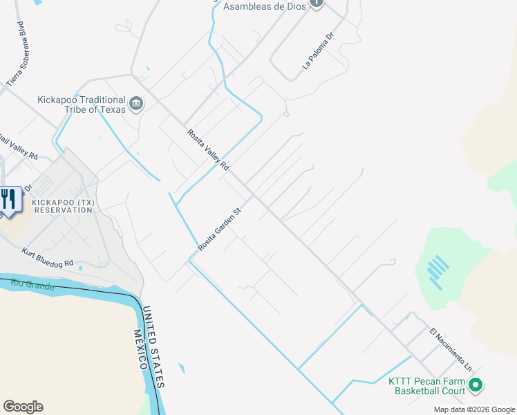 map of restaurants, bars, coffee shops, grocery stores, and more near 28862 Rosita Valley Road in Eagle Pass