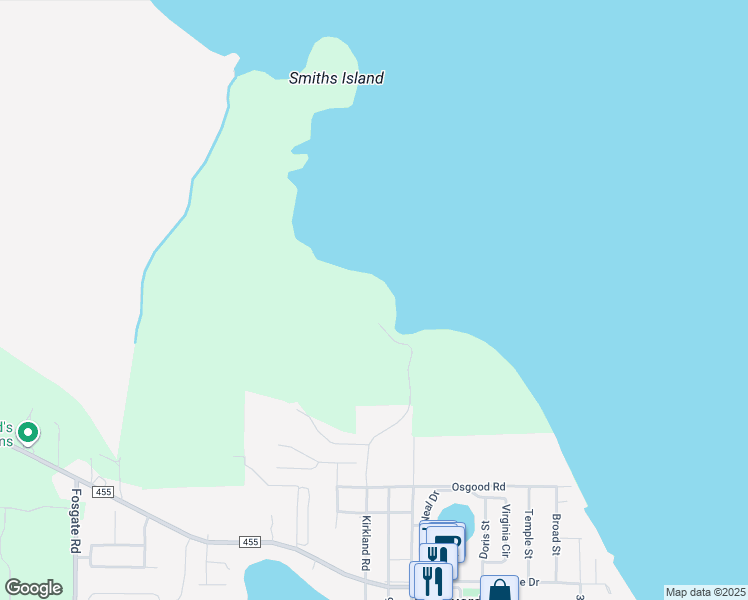 map of restaurants, bars, coffee shops, grocery stores, and more near 18228 Kirk Island Lane in Montverde