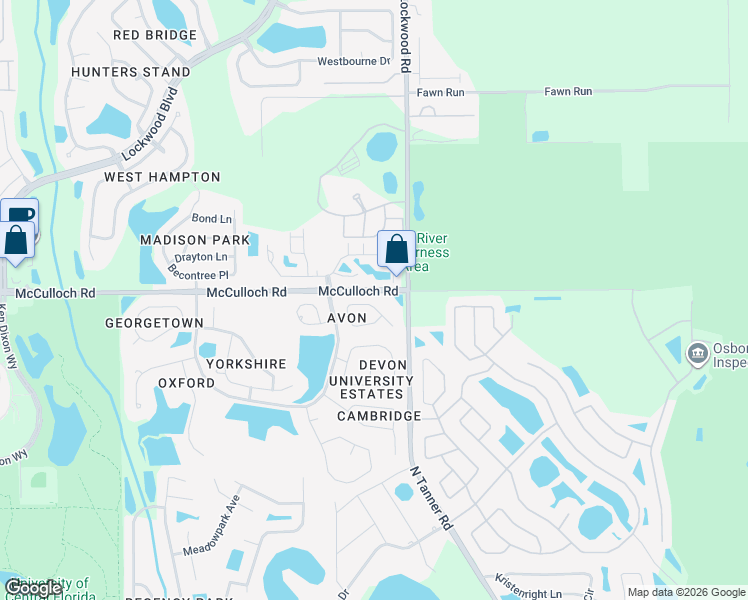 map of restaurants, bars, coffee shops, grocery stores, and more near 14922 Lymington Circle in Orlando