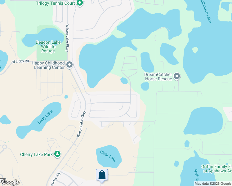 map of restaurants, bars, coffee shops, grocery stores, and more near 174 Silver Maple Road in Groveland